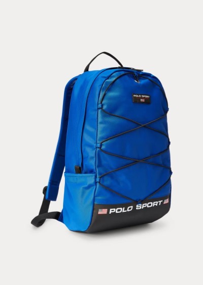 Mochilas Polo Ralph Lauren Hombre Azul Rey Azules - Polo Sport Nylon - JPRBX0692